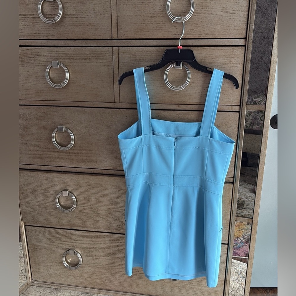 Amanda Uprichard Sky Blue Ace Mini Dress - Picture 4 of 7